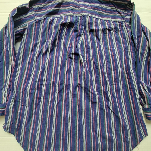 Colors Alexander Julian vintage 90s striped long sleeve button up dress shirt L - Picture 3 of 9